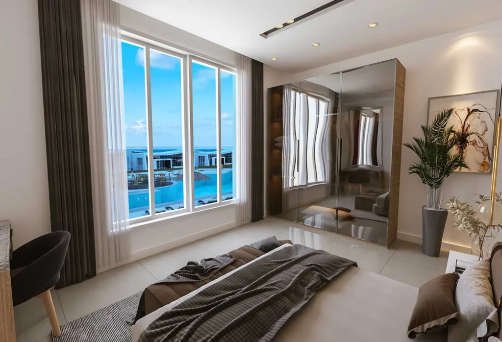 شاليه غرفتين تشطيب كامل على البحر رمال الساحل الشمالي